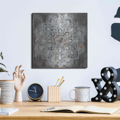 Luxe Metal Art 'Mandala In Neutral II' by Danhui Nai, Metal Wall Art,12x12