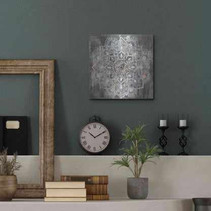 Luxe Metal Art 'Mandala In Neutral II' by Danhui Nai, Metal Wall Art,12x12