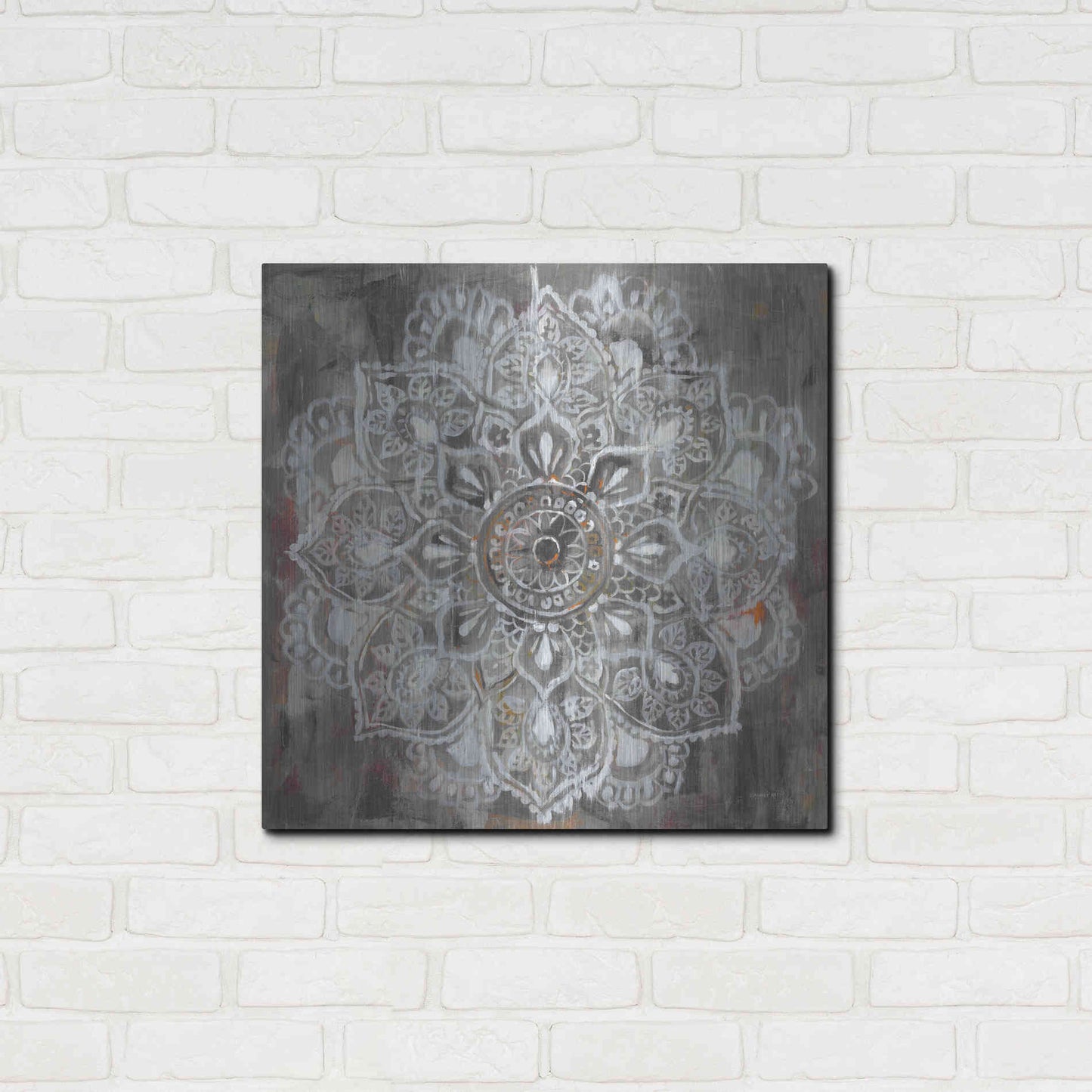 Luxe Metal Art 'Mandala In Neutral II' by Danhui Nai, Metal Wall Art,24x24