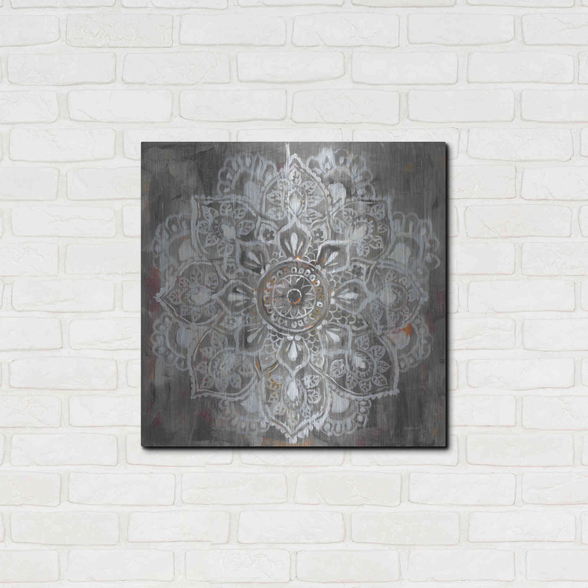 Luxe Metal Art 'Mandala In Neutral II' by Danhui Nai, Metal Wall Art,24x24