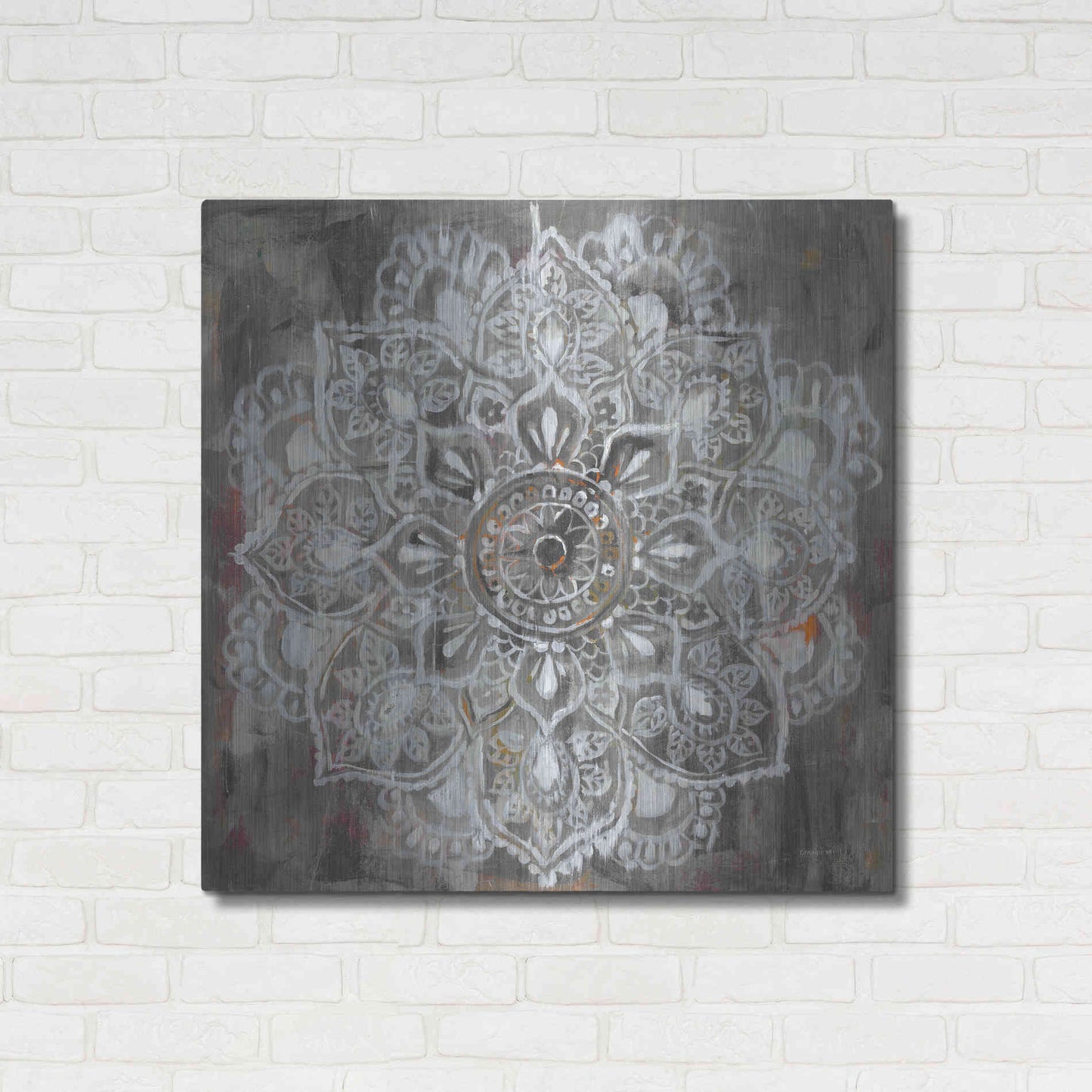 Luxe Metal Art 'Mandala In Neutral II' by Danhui Nai, Metal Wall Art,36x36