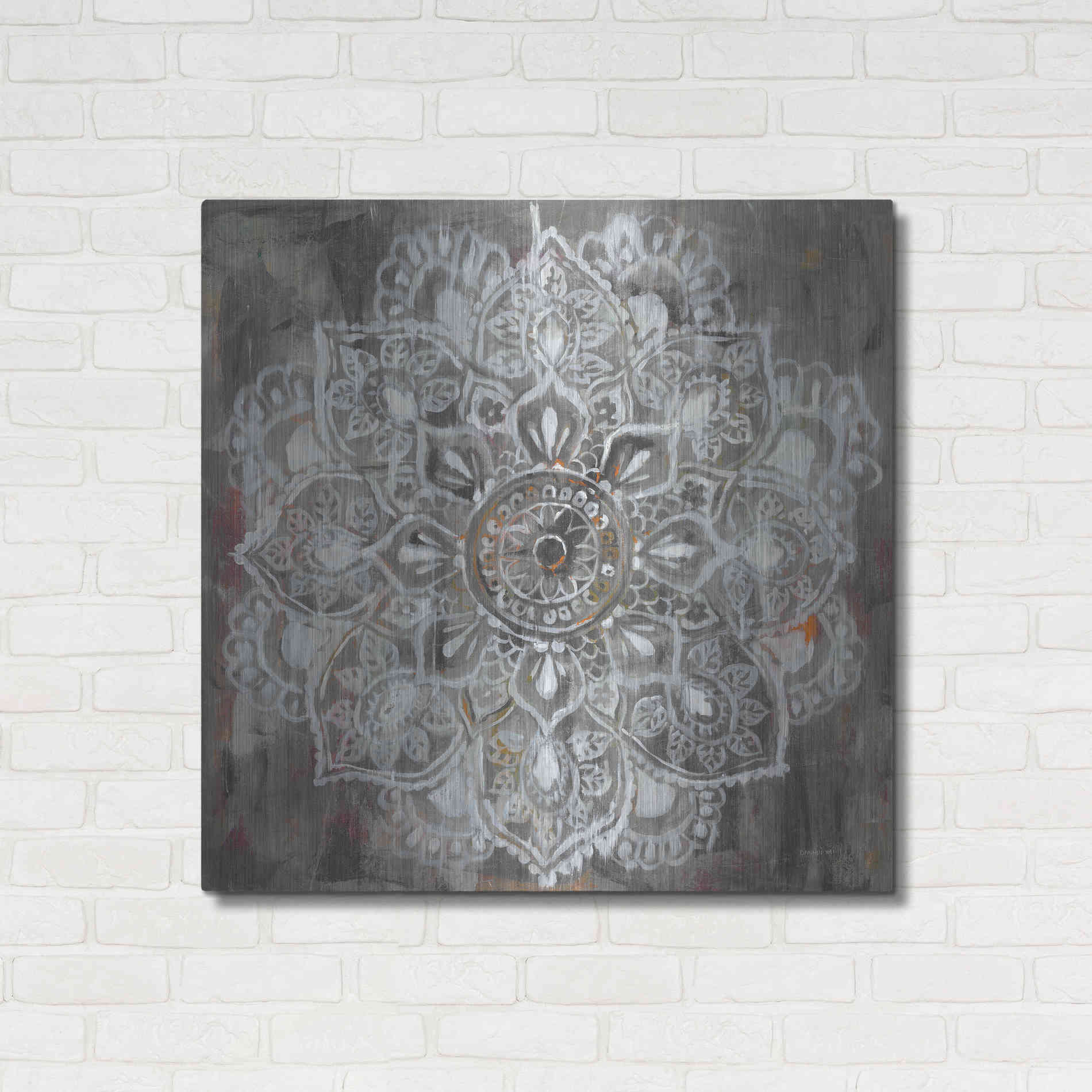 Luxe Metal Art 'Mandala In Neutral II' by Danhui Nai, Metal Wall Art,36x36