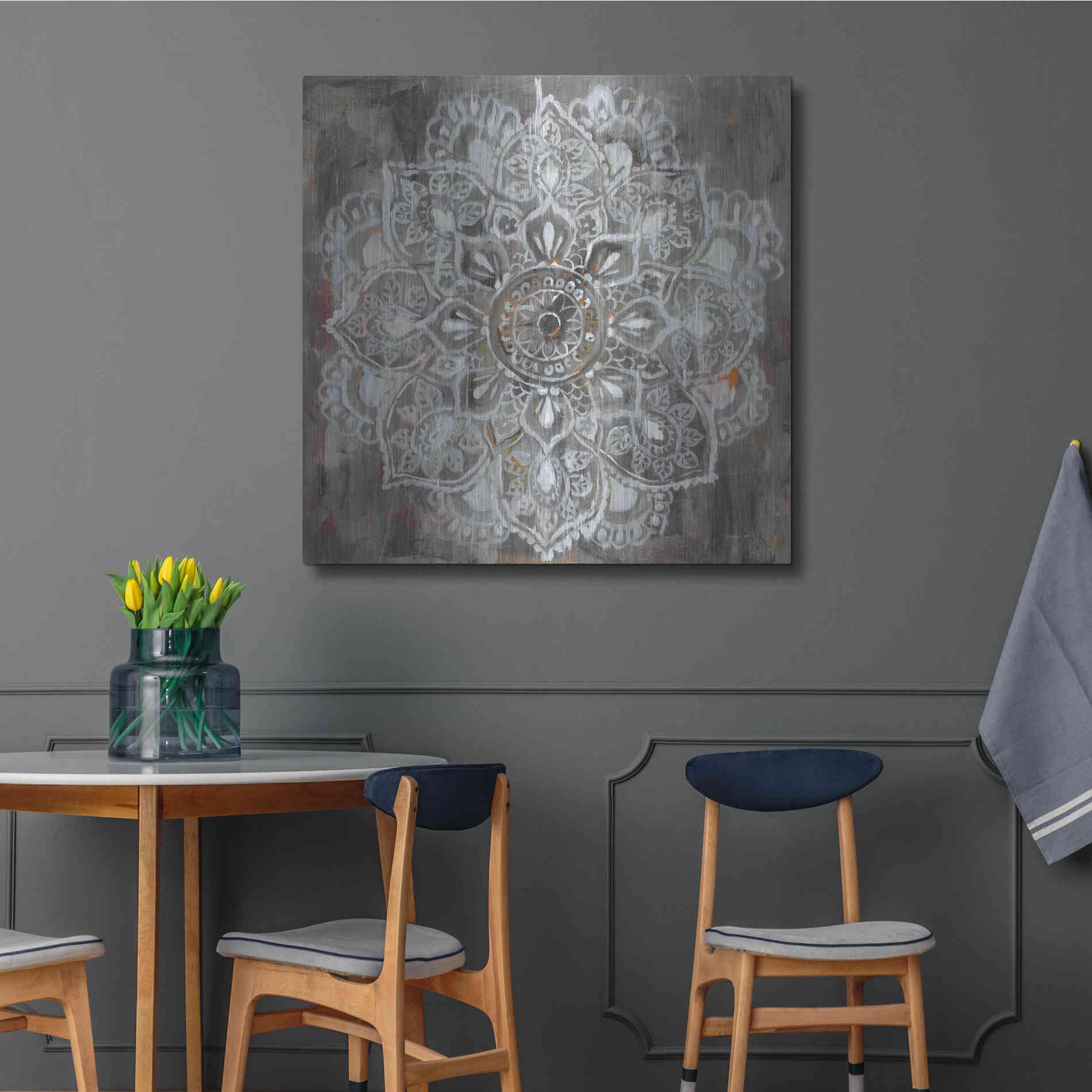 Luxe Metal Art 'Mandala In Neutral II' by Danhui Nai, Metal Wall Art,36x36