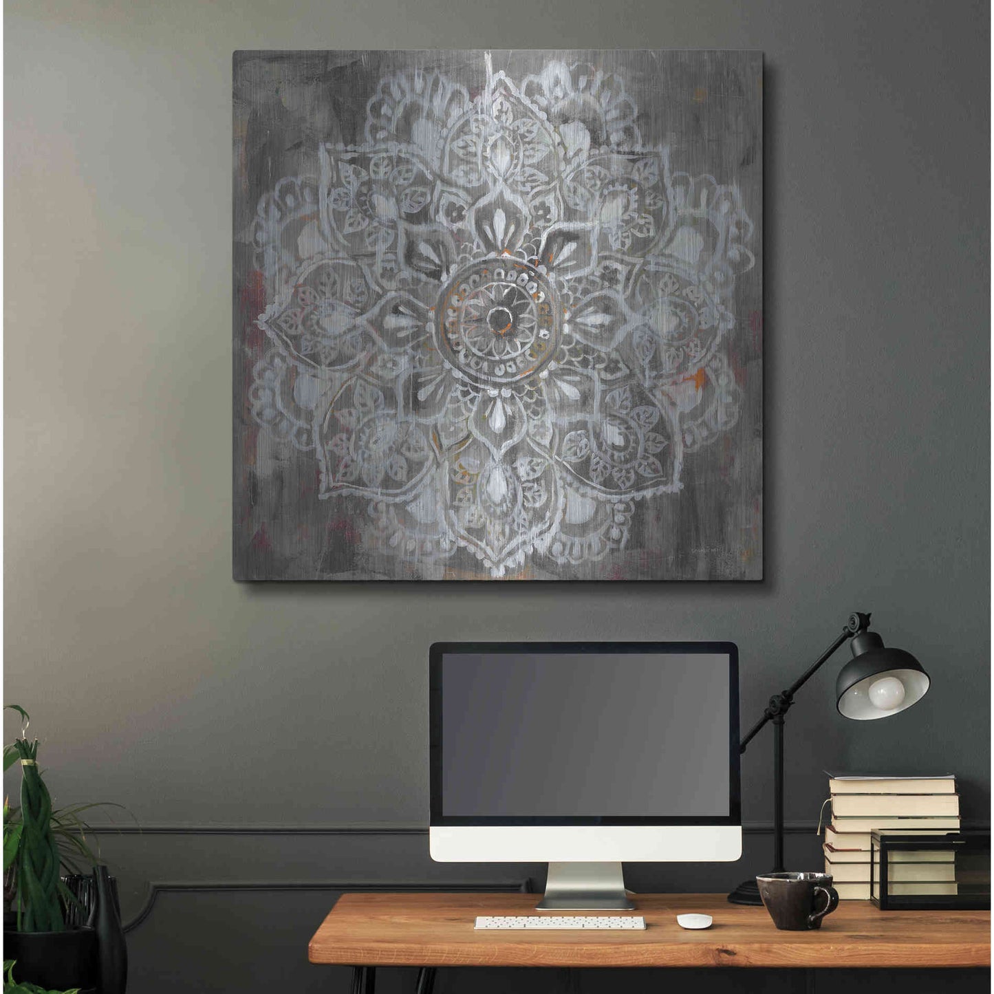 Luxe Metal Art 'Mandala In Neutral II' by Danhui Nai, Metal Wall Art,36x36