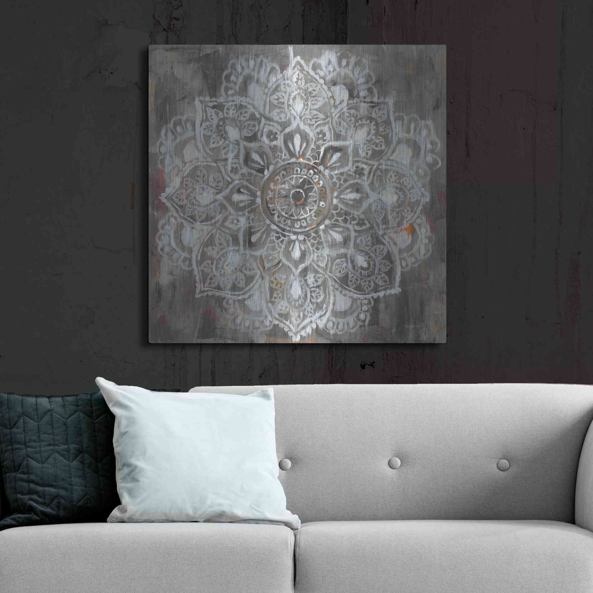 Luxe Metal Art 'Mandala In Neutral II' by Danhui Nai, Metal Wall Art,36x36