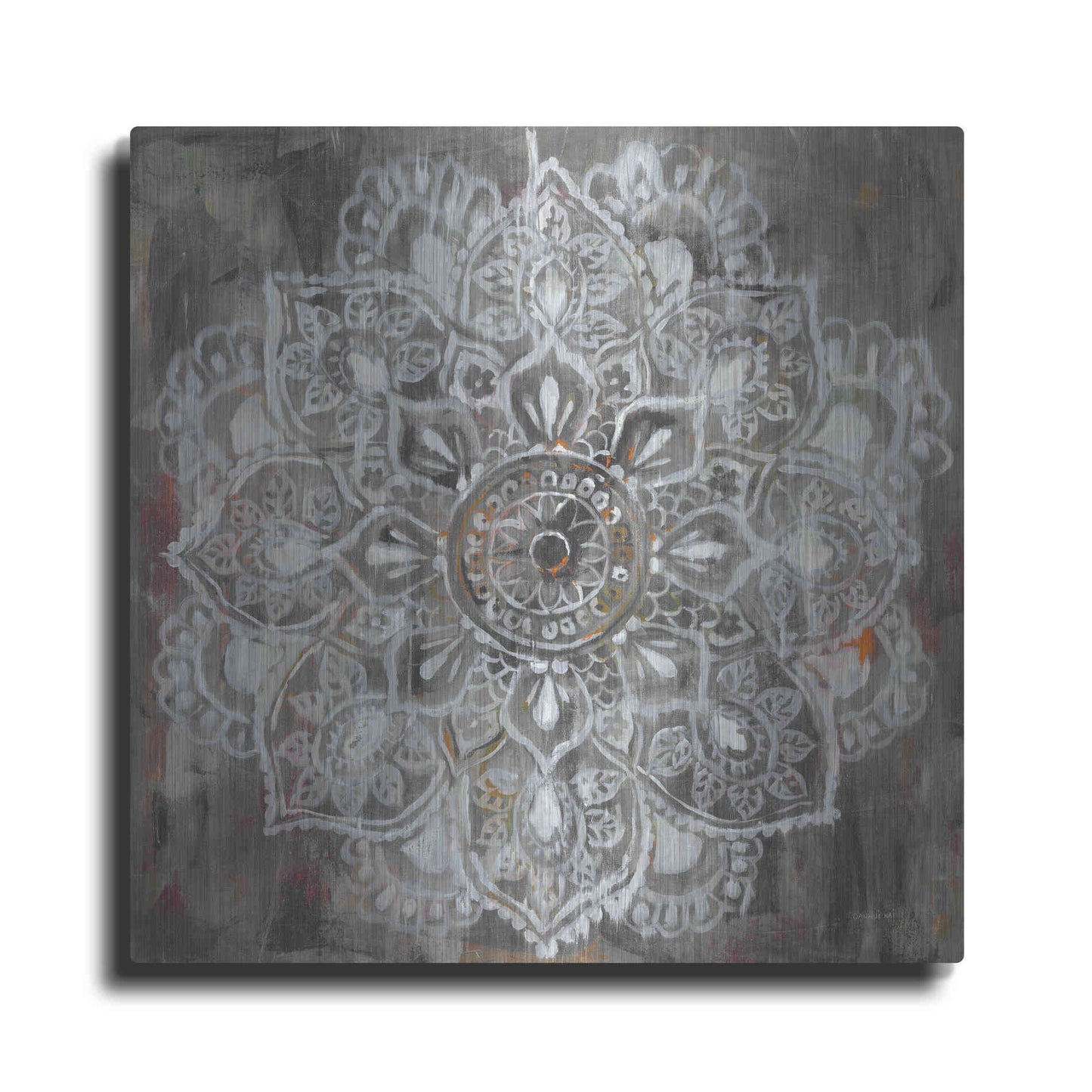 Luxe Metal Art 'Mandala In Neutral II' by Danhui Nai, Metal Wall Art