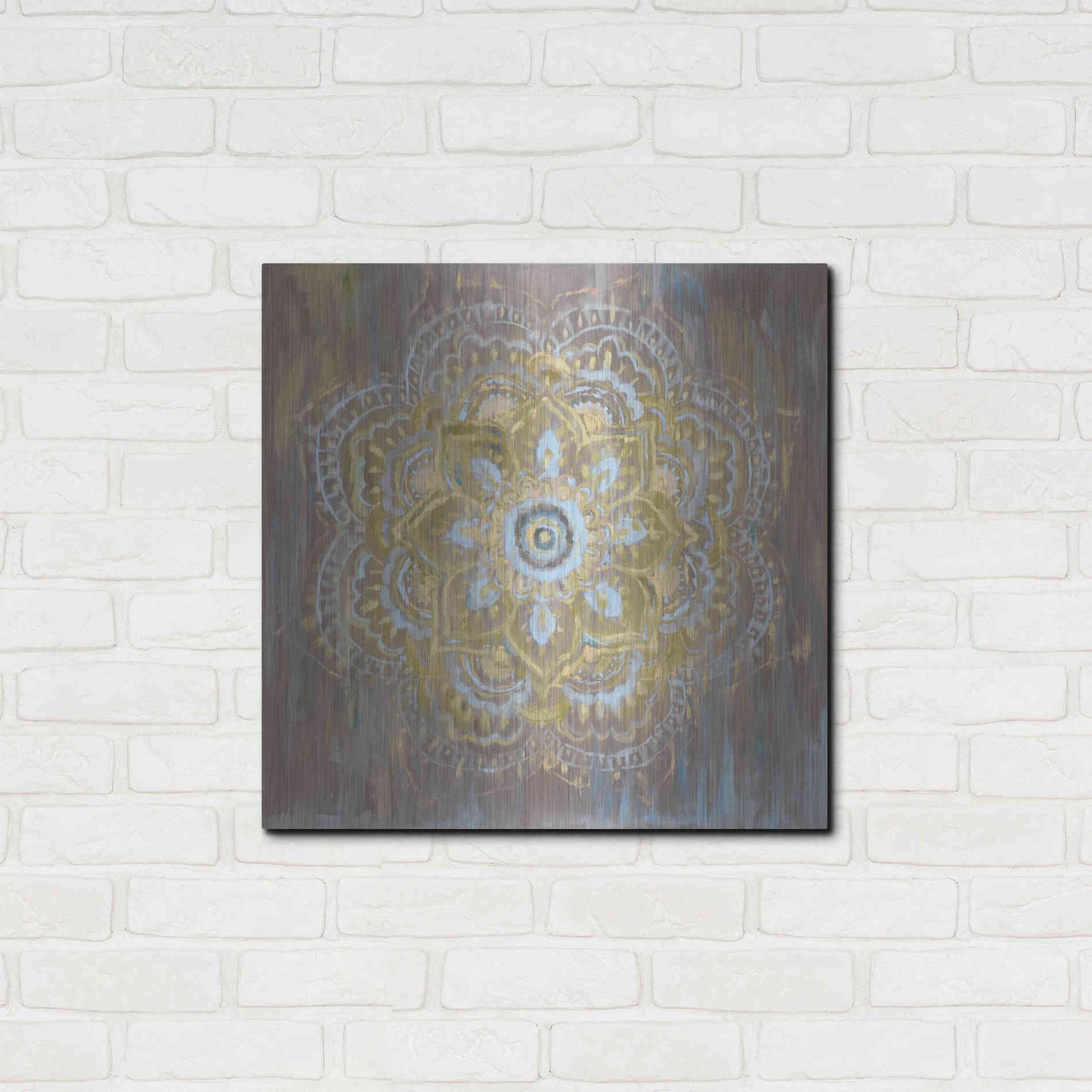 Luxe Metal Art 'Bombay Bohemian Neutral' by Danhui Nai, Metal Wall Art,24x24