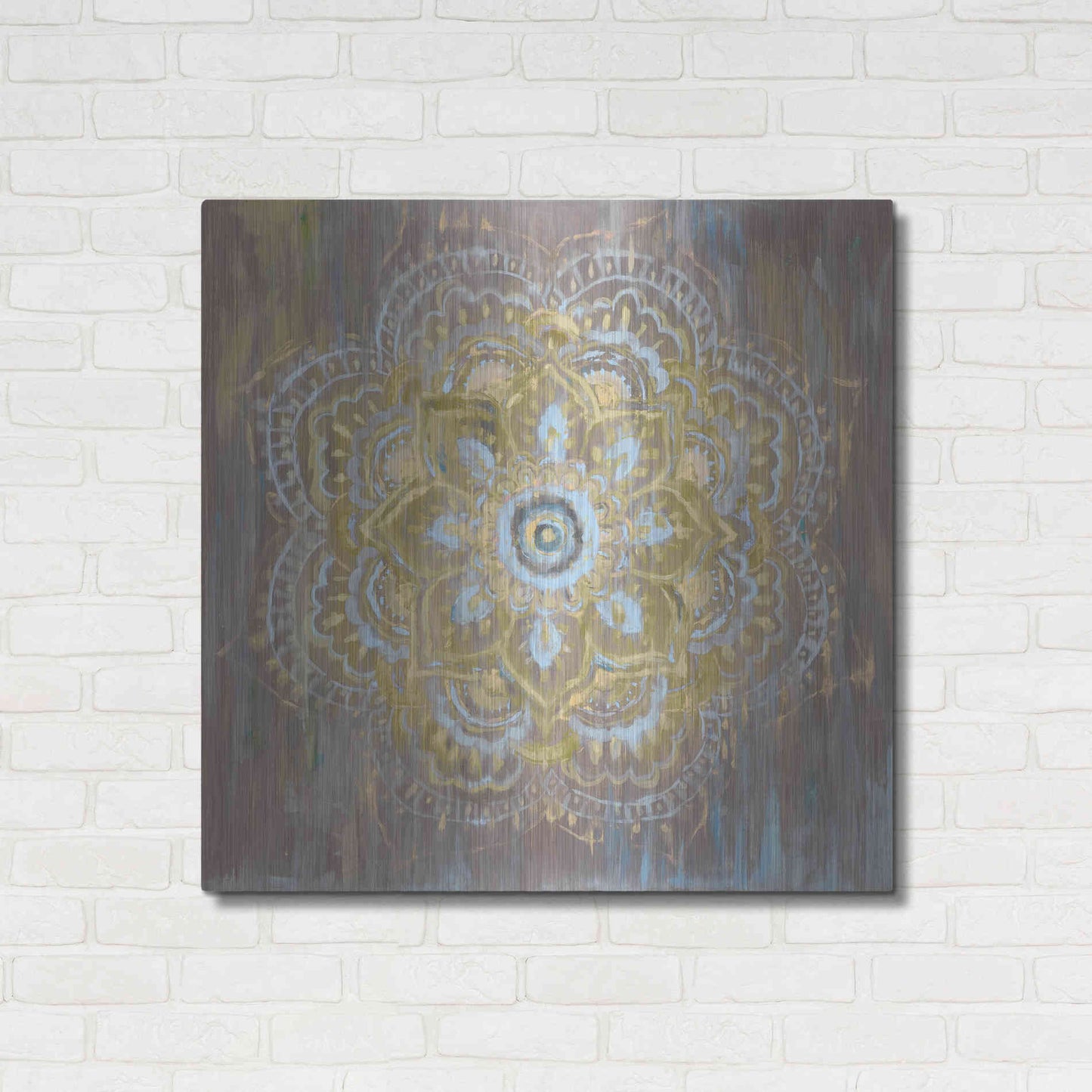 Luxe Metal Art 'Bombay Bohemian Neutral' by Danhui Nai, Metal Wall Art,36x36