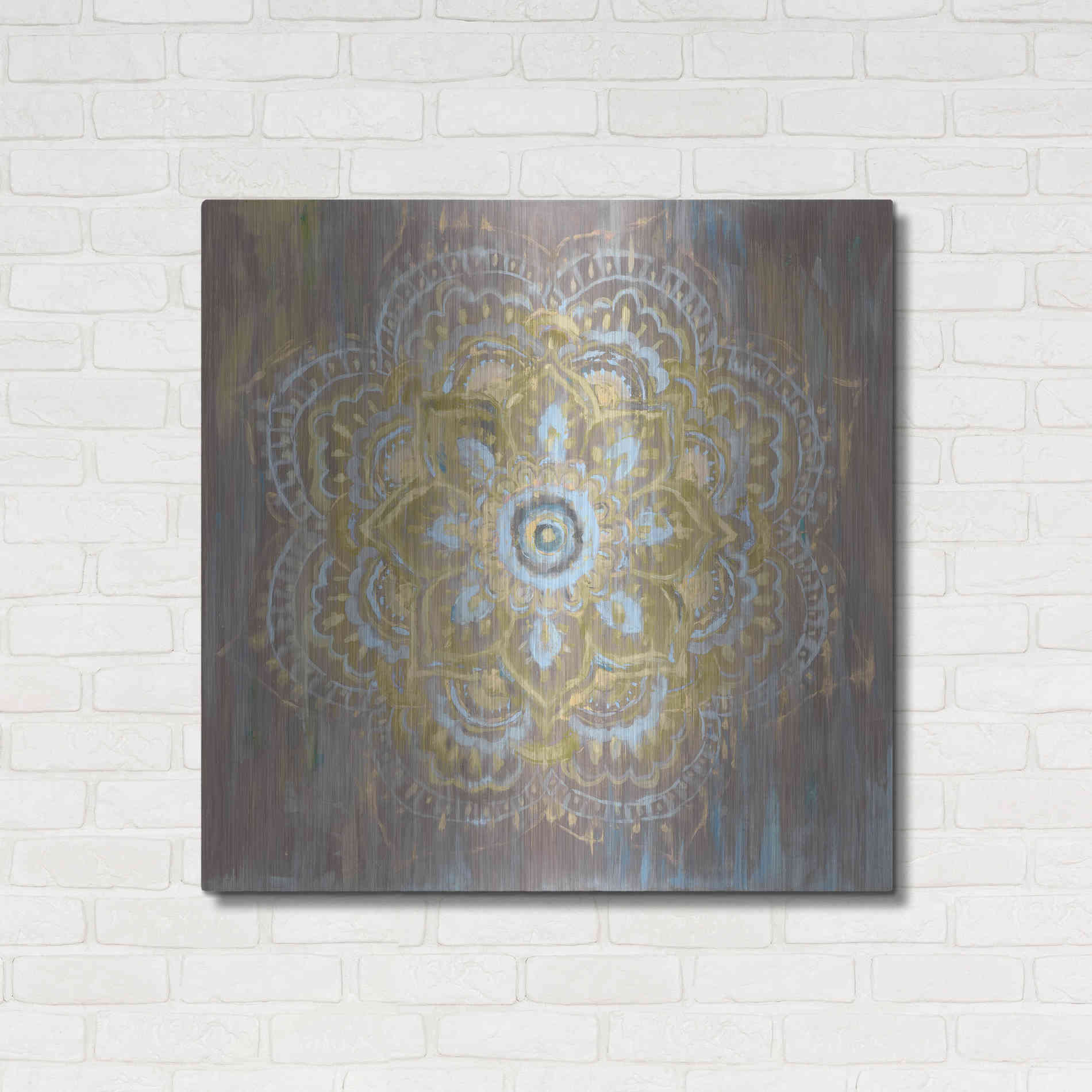 Luxe Metal Art 'Bombay Bohemian Neutral' by Danhui Nai, Metal Wall Art,36x36