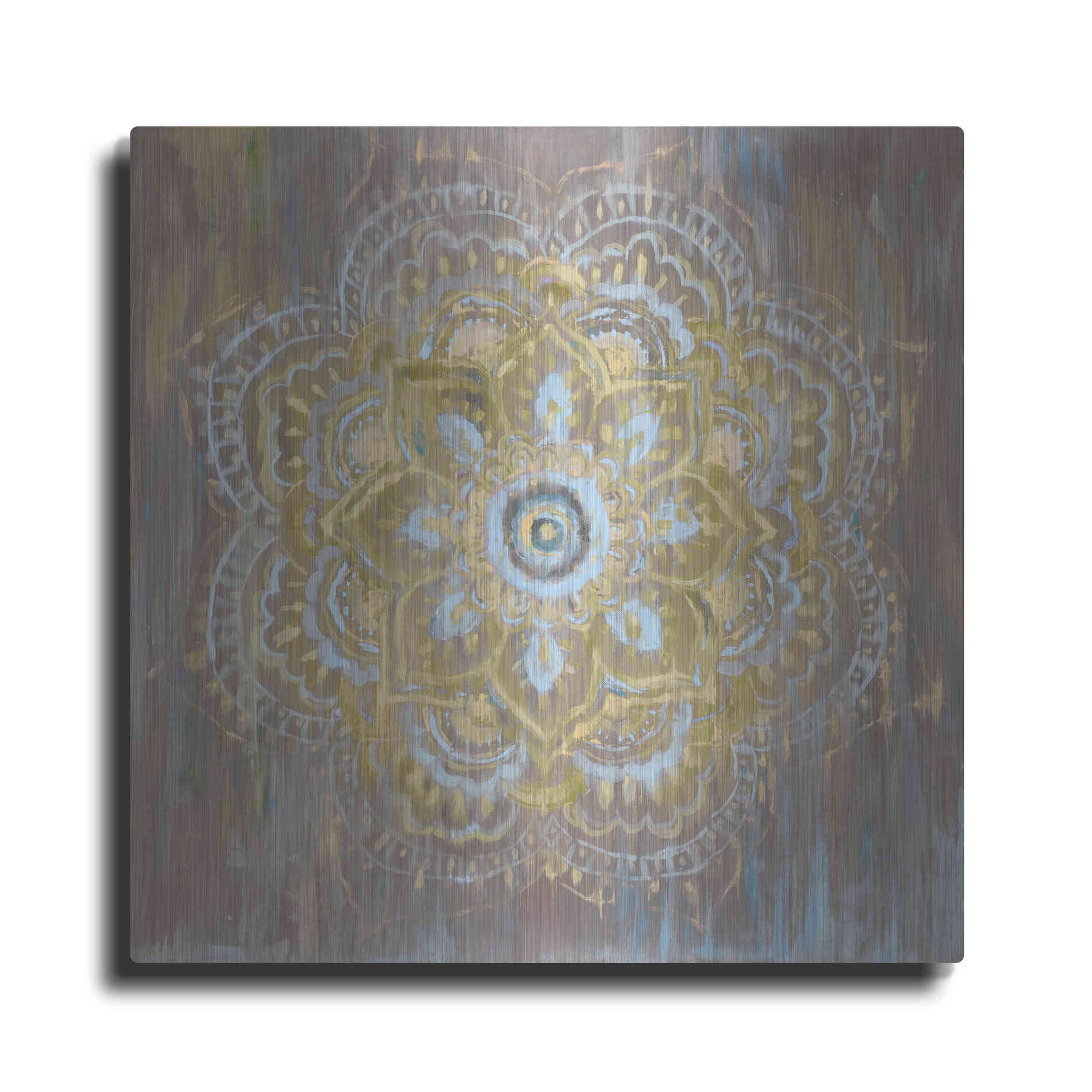 Luxe Metal Art 'Bombay Bohemian Neutral' by Danhui Nai, Metal Wall Art