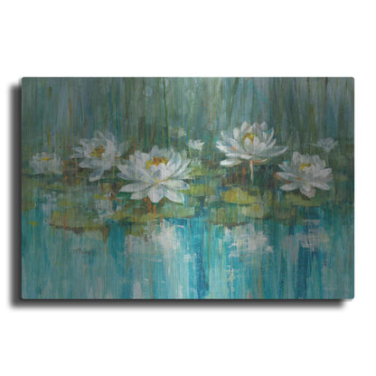 Luxe Metal Art 'Water Lily Pond' by Danhui Nai, Metal Wall Art