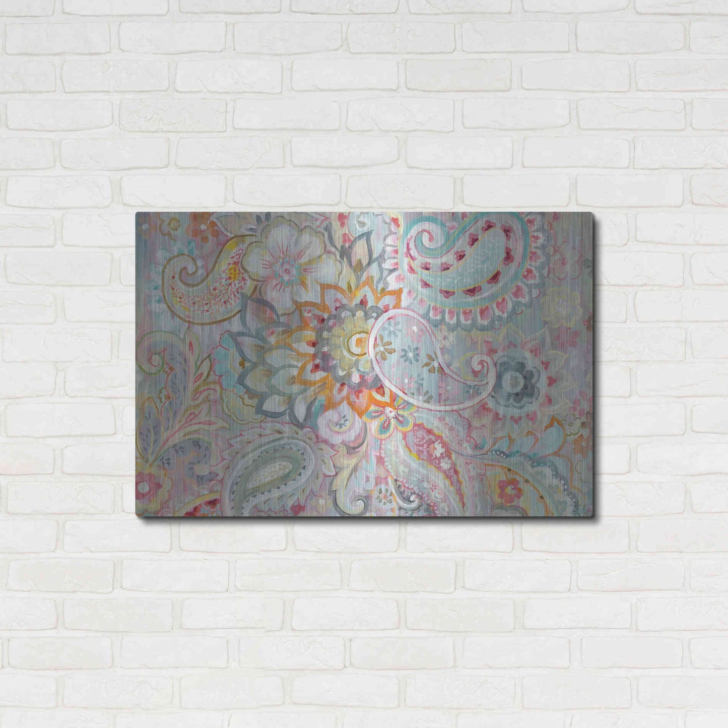Luxe Metal Art 'Boho Japonais' by Danhui Nai, Metal Wall Art,36x24