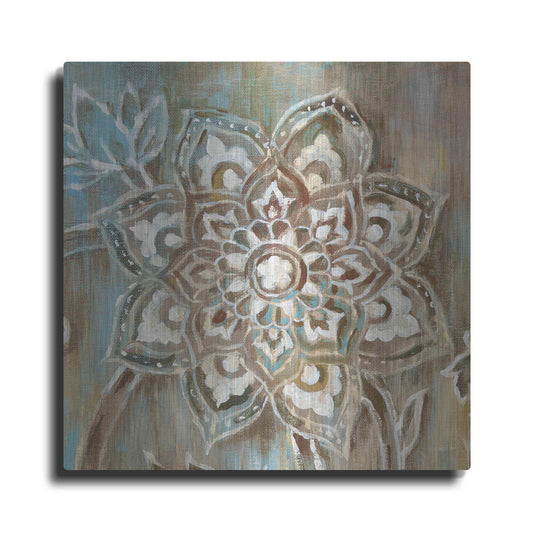 Luxe Metal Art 'Henna II Blue' by Danhui Nai, Metal Wall Art