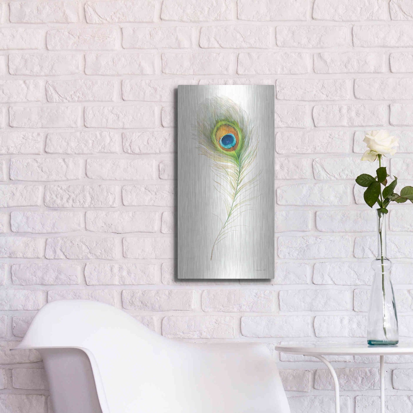 Luxe Metal Art 'Jaipur X' by Danhui Nai, Metal Wall Art,12x24