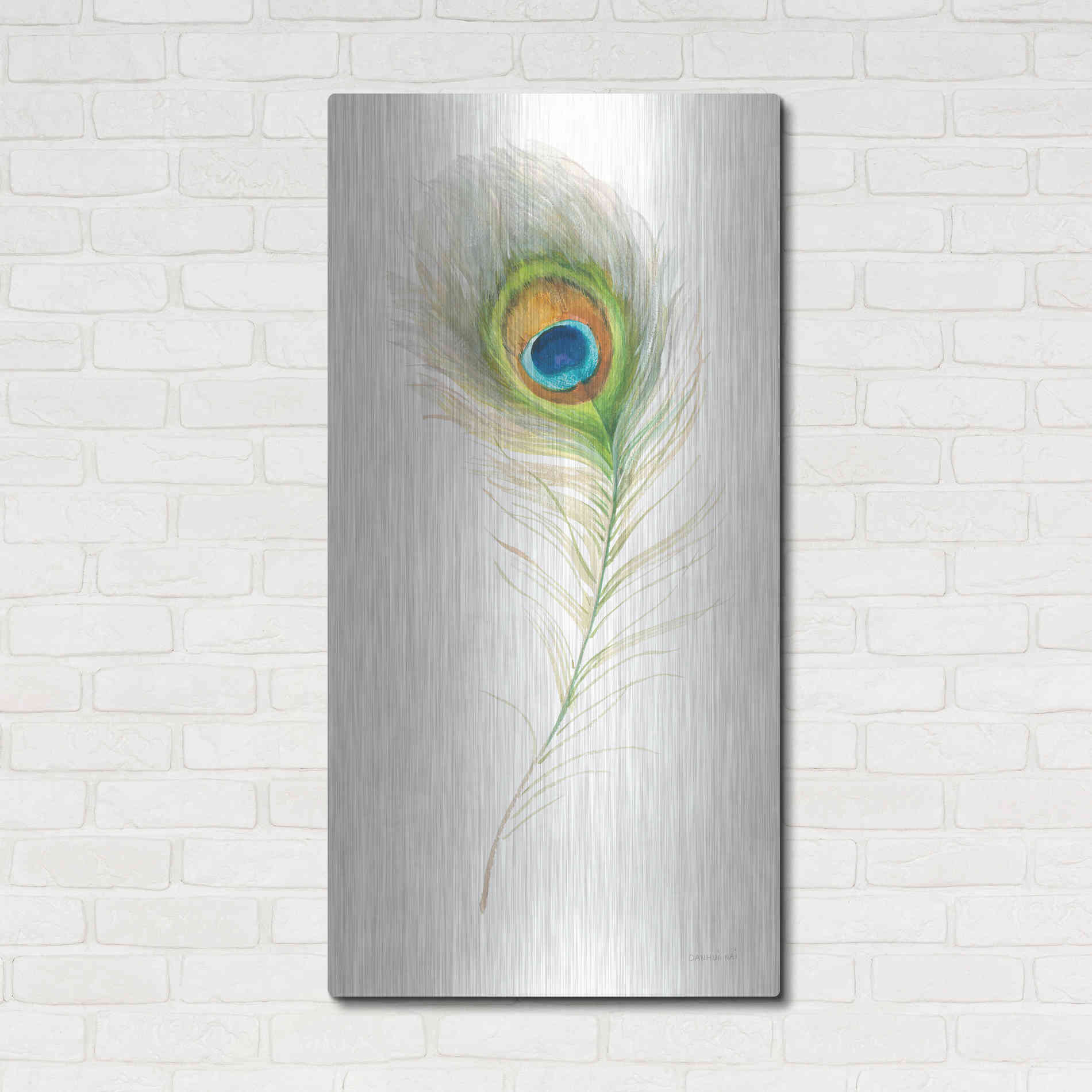 Luxe Metal Art 'Jaipur X' by Danhui Nai, Metal Wall Art,24x48