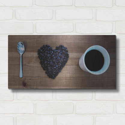 Luxe Metal Art 'I Love Coffee' by Nicklas Gustafsson, Metal Wall Art,24x12