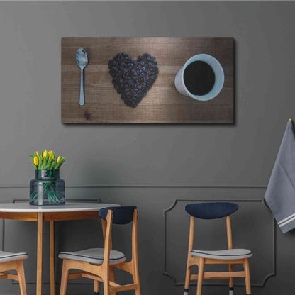 Luxe Metal Art 'I Love Coffee' by Nicklas Gustafsson, Metal Wall Art,48x24