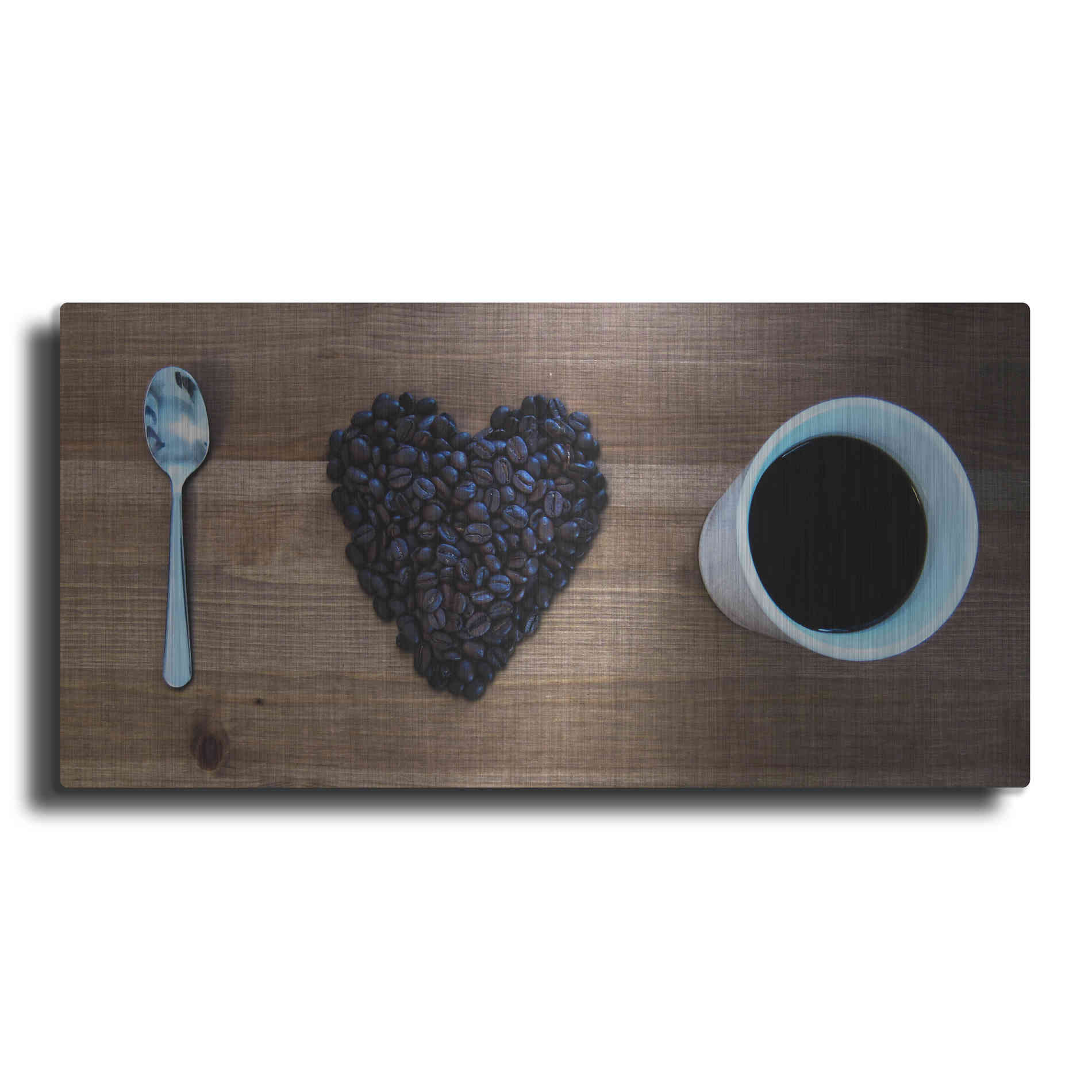 Luxe Metal Art 'I Love Coffee' by Nicklas Gustafsson, Metal Wall Art