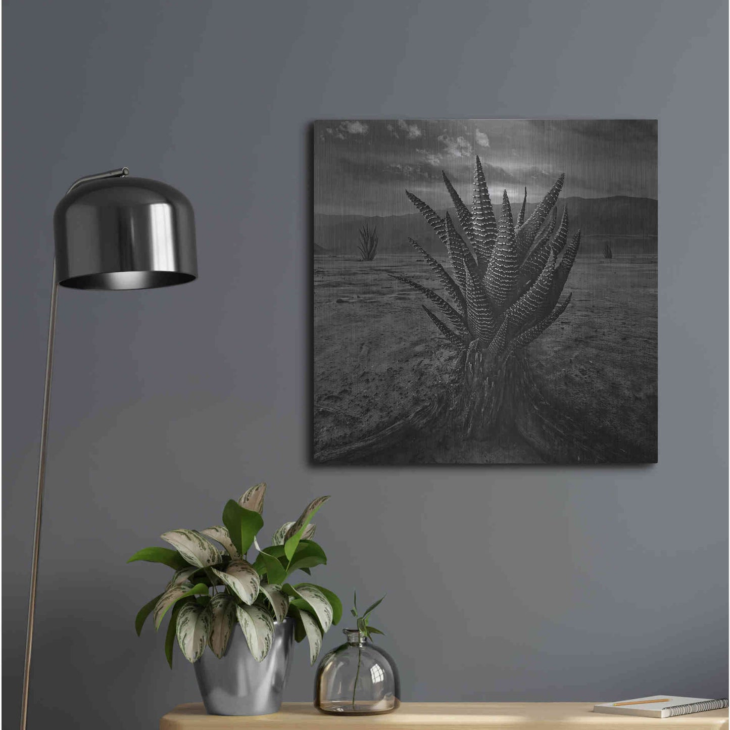 Luxe Metal Art 'Cactus' by Dariusz Klimczak, Metal Wall Art,24x24