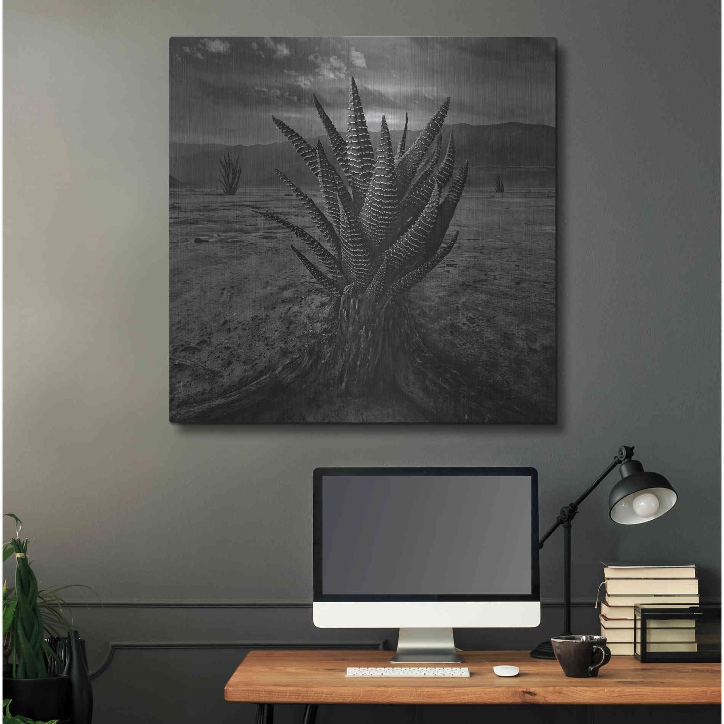 Luxe Metal Art 'Cactus' by Dariusz Klimczak, Metal Wall Art,36x36