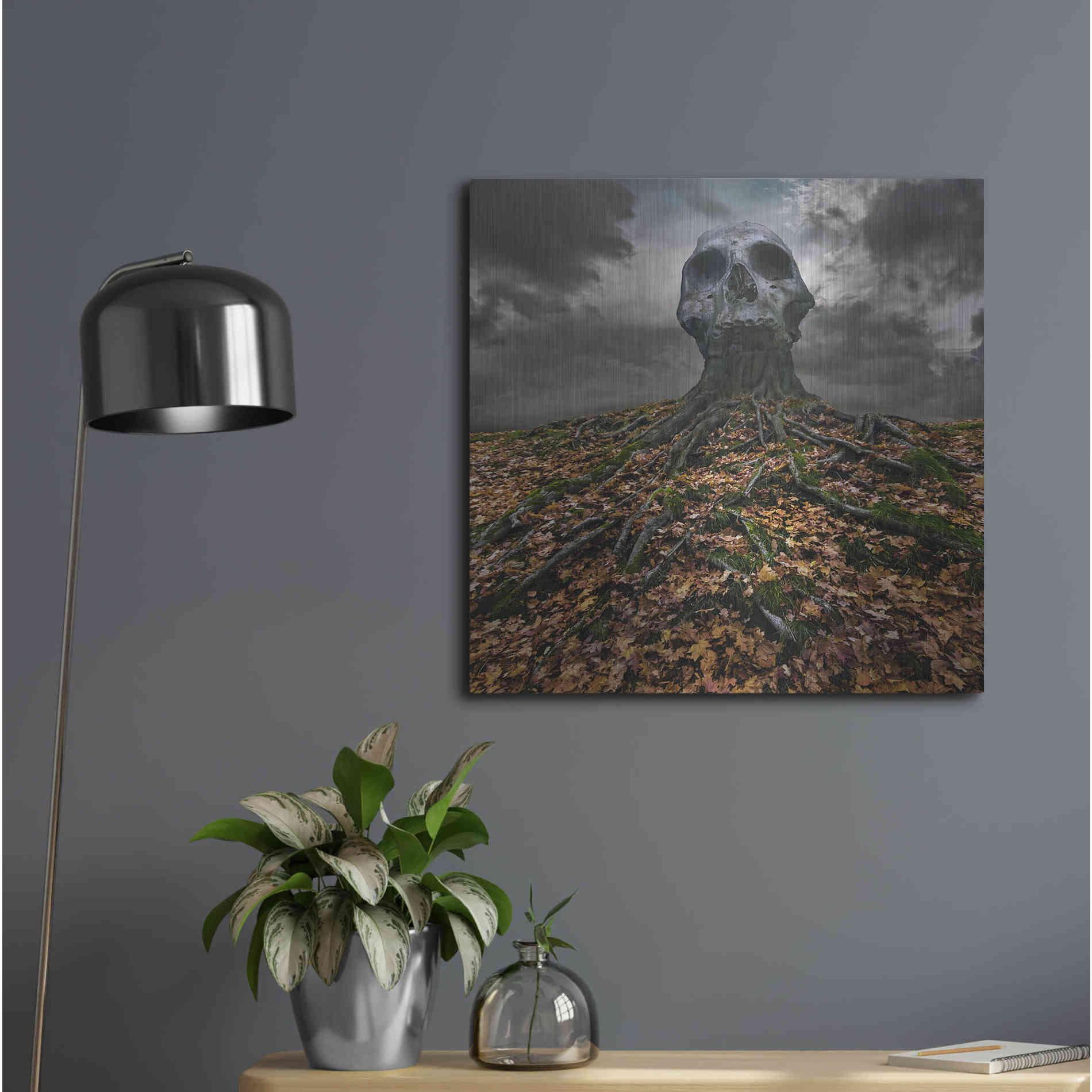 Luxe Metal Art 'Czacha' by Dariusz Klimczak, Metal Wall Art,24x24