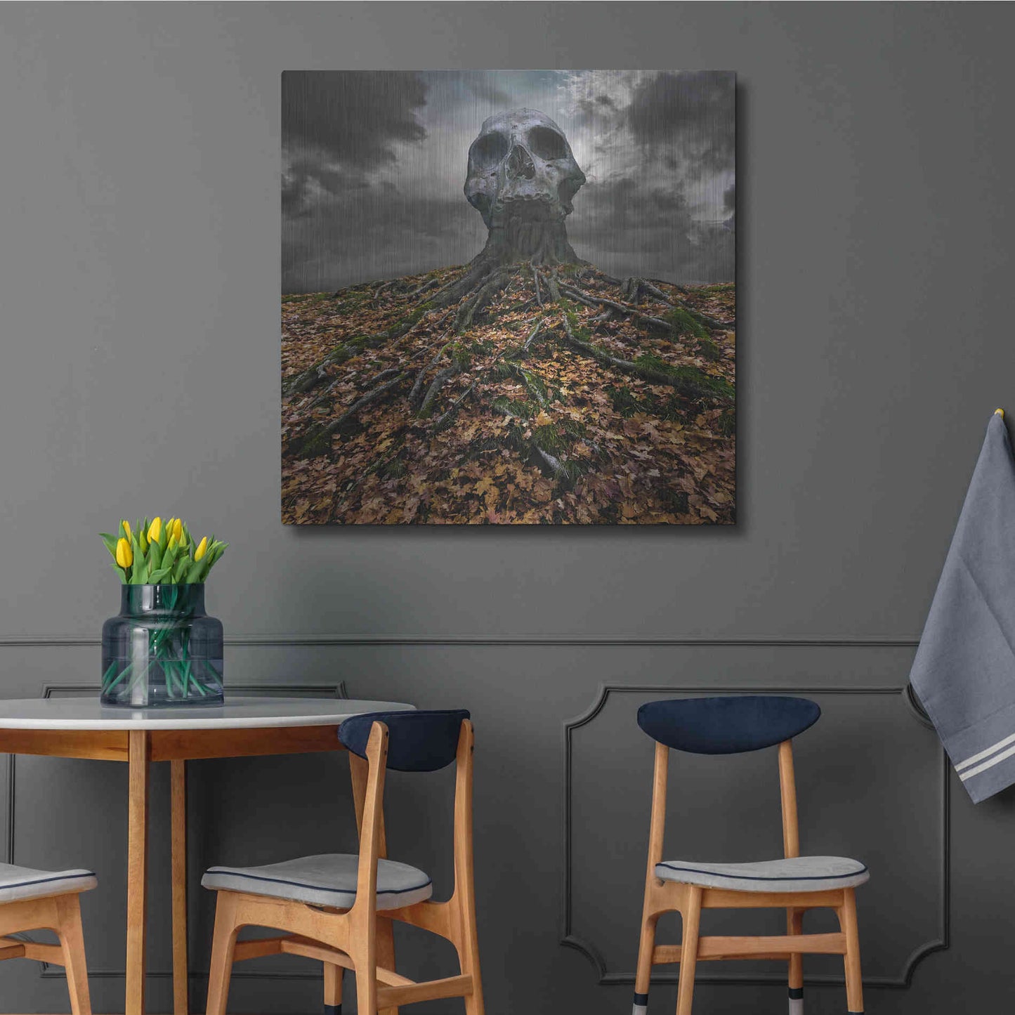 Luxe Metal Art 'Czacha' by Dariusz Klimczak, Metal Wall Art,36x36