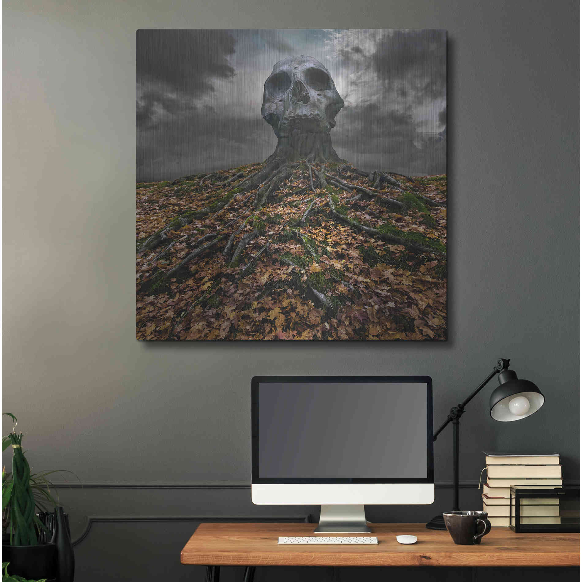 Luxe Metal Art 'Czacha' by Dariusz Klimczak, Metal Wall Art,36x36