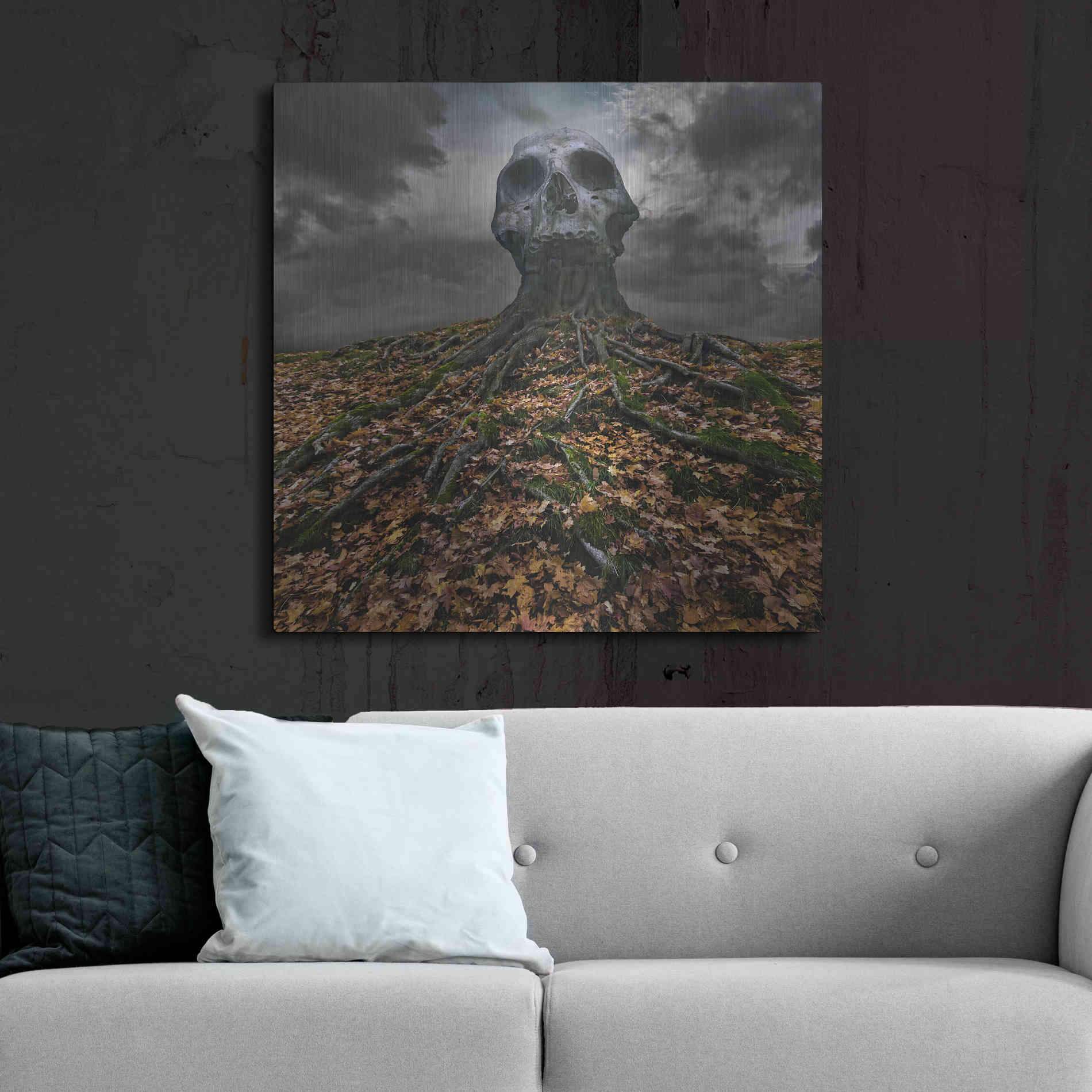 Luxe Metal Art 'Czacha' by Dariusz Klimczak, Metal Wall Art,36x36