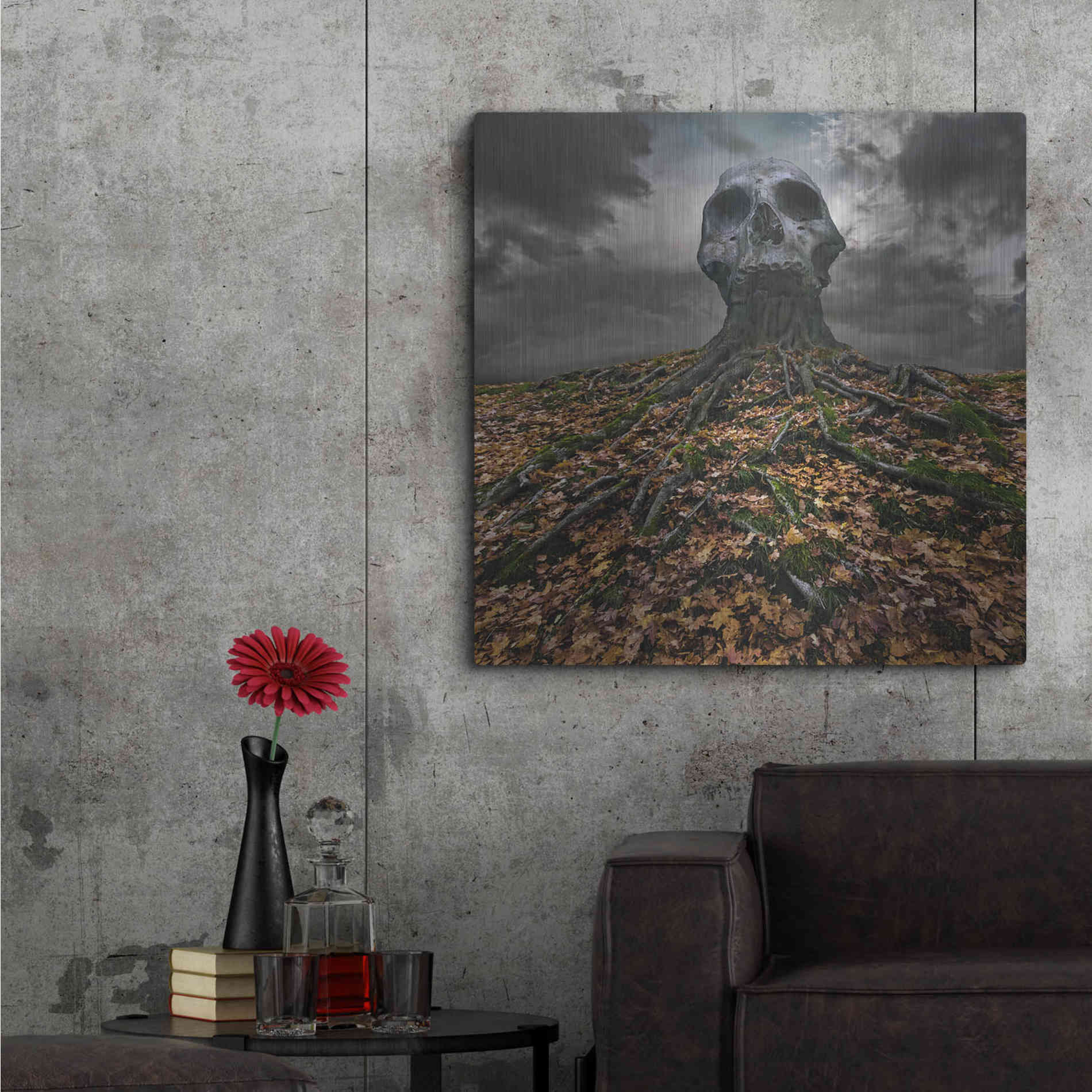 Luxe Metal Art 'Czacha' by Dariusz Klimczak, Metal Wall Art,36x36