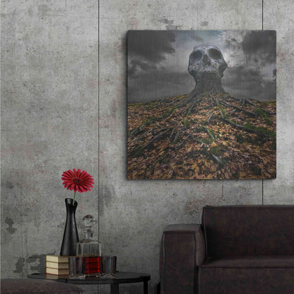 Luxe Metal Art 'Czacha' by Dariusz Klimczak, Metal Wall Art,36x36