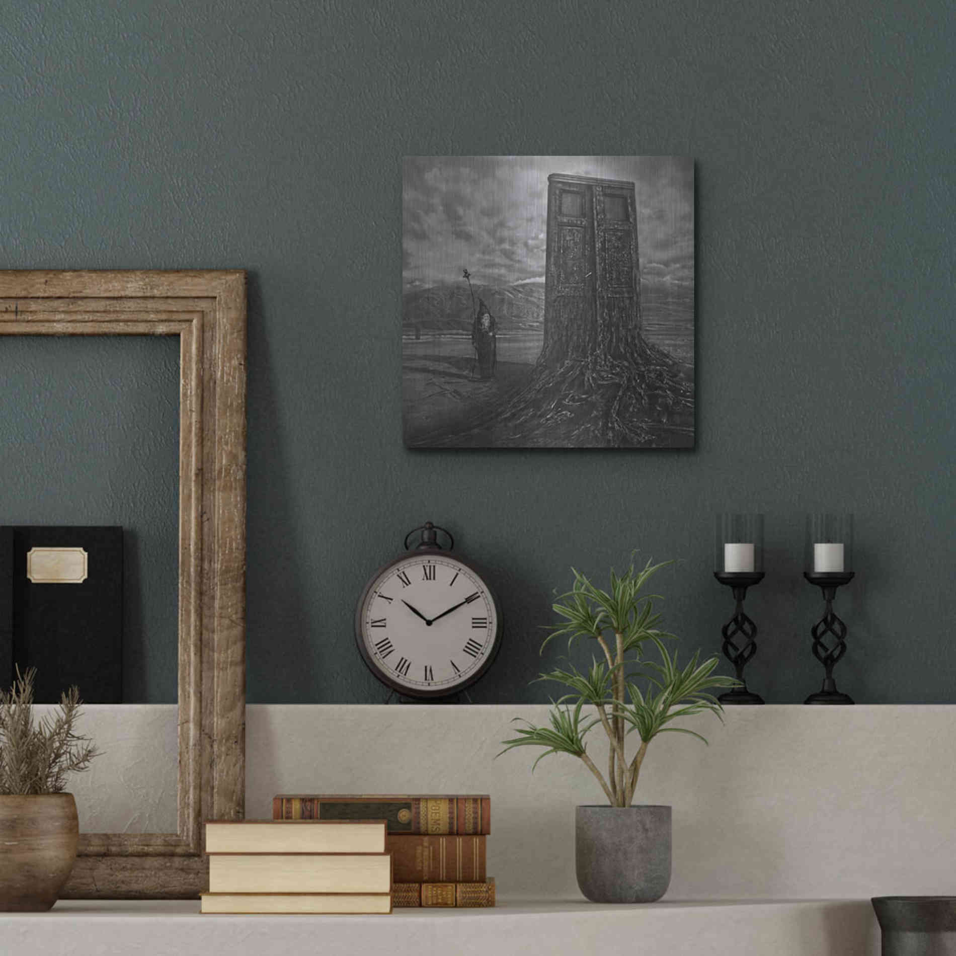 Luxe Metal Art 'Doorway' by Dariusz Klimczak, Metal Wall Art,12x12