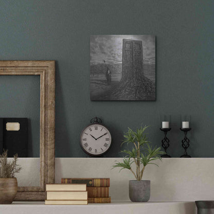 Luxe Metal Art 'Doorway' by Dariusz Klimczak, Metal Wall Art,12x12