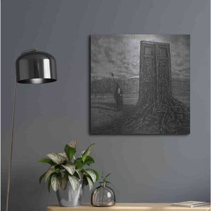 Luxe Metal Art 'Doorway' by Dariusz Klimczak, Metal Wall Art,24x24