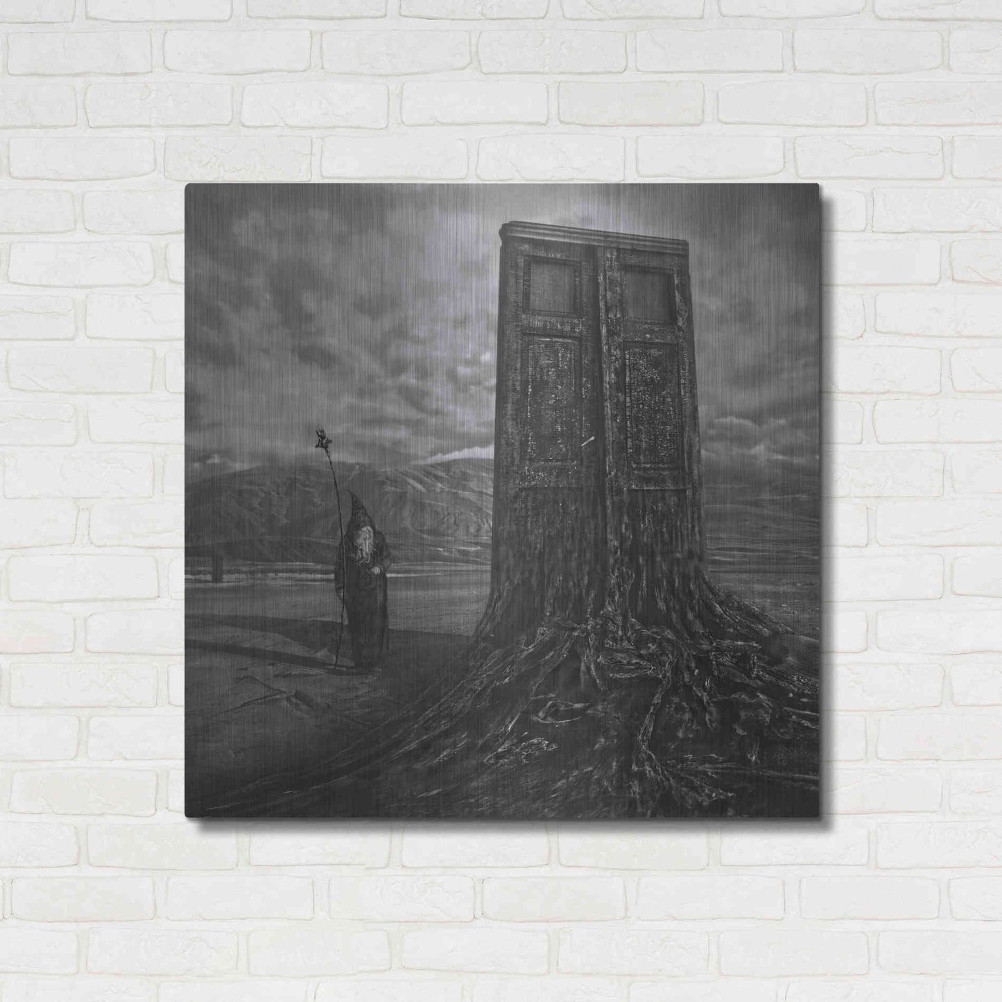 Luxe Metal Art 'Doorway' by Dariusz Klimczak, Metal Wall Art,36x36