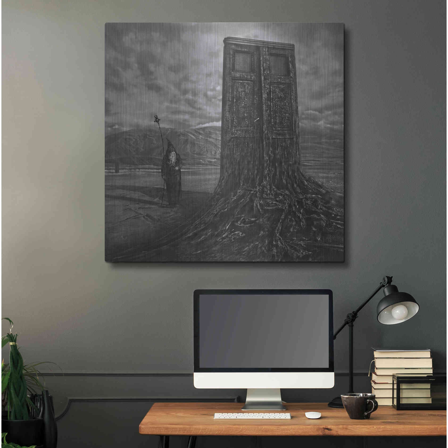 Luxe Metal Art 'Doorway' by Dariusz Klimczak, Metal Wall Art,36x36