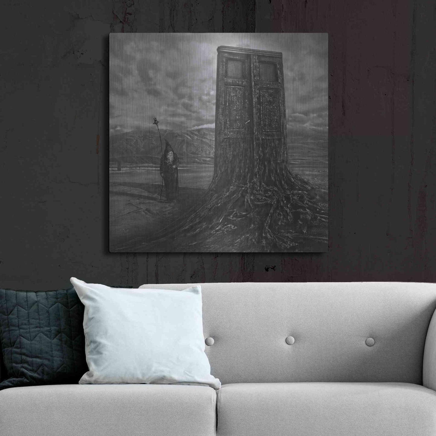 Luxe Metal Art 'Doorway' by Dariusz Klimczak, Metal Wall Art,36x36