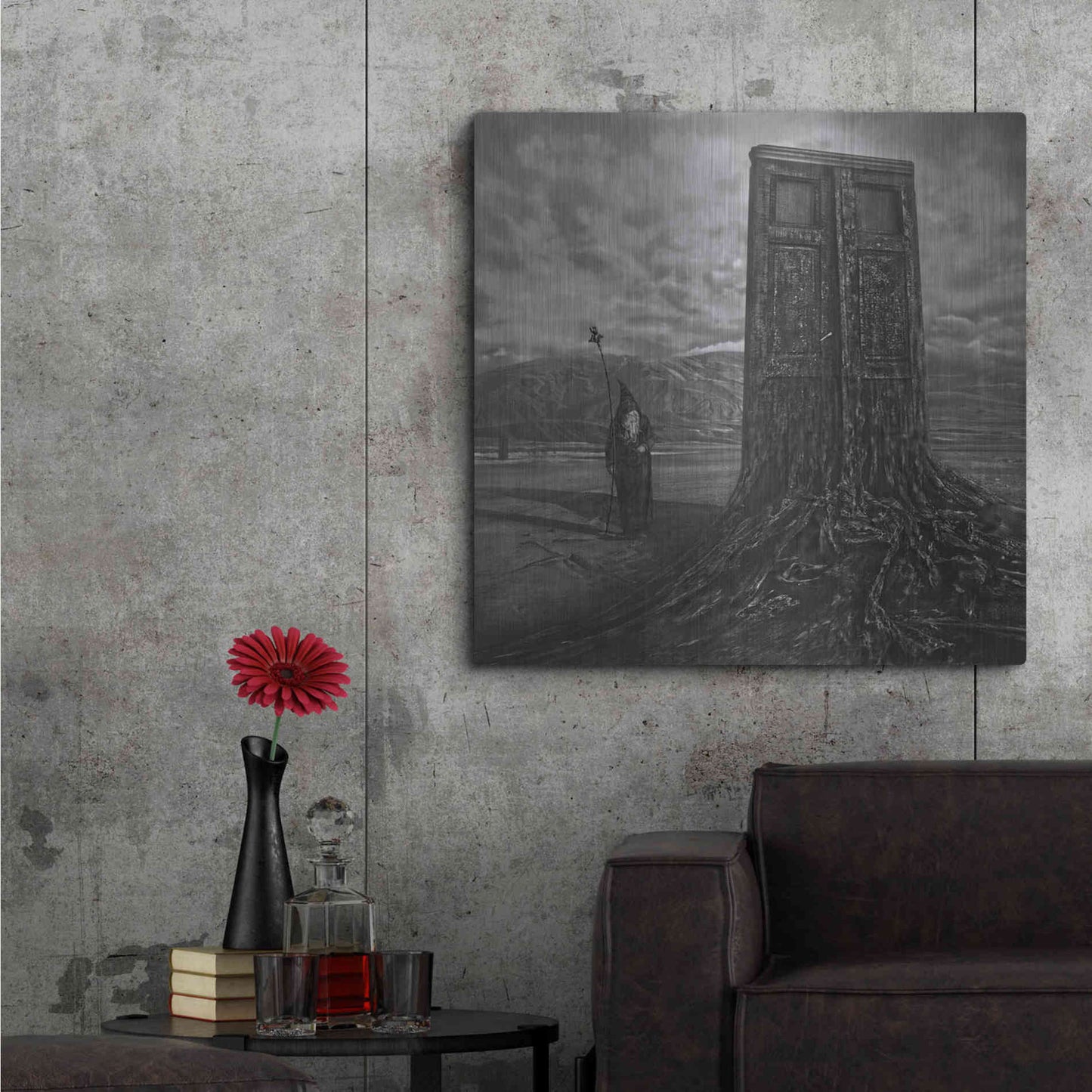 Luxe Metal Art 'Doorway' by Dariusz Klimczak, Metal Wall Art,36x36