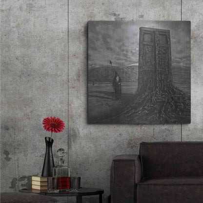 Luxe Metal Art 'Doorway' by Dariusz Klimczak, Metal Wall Art,36x36