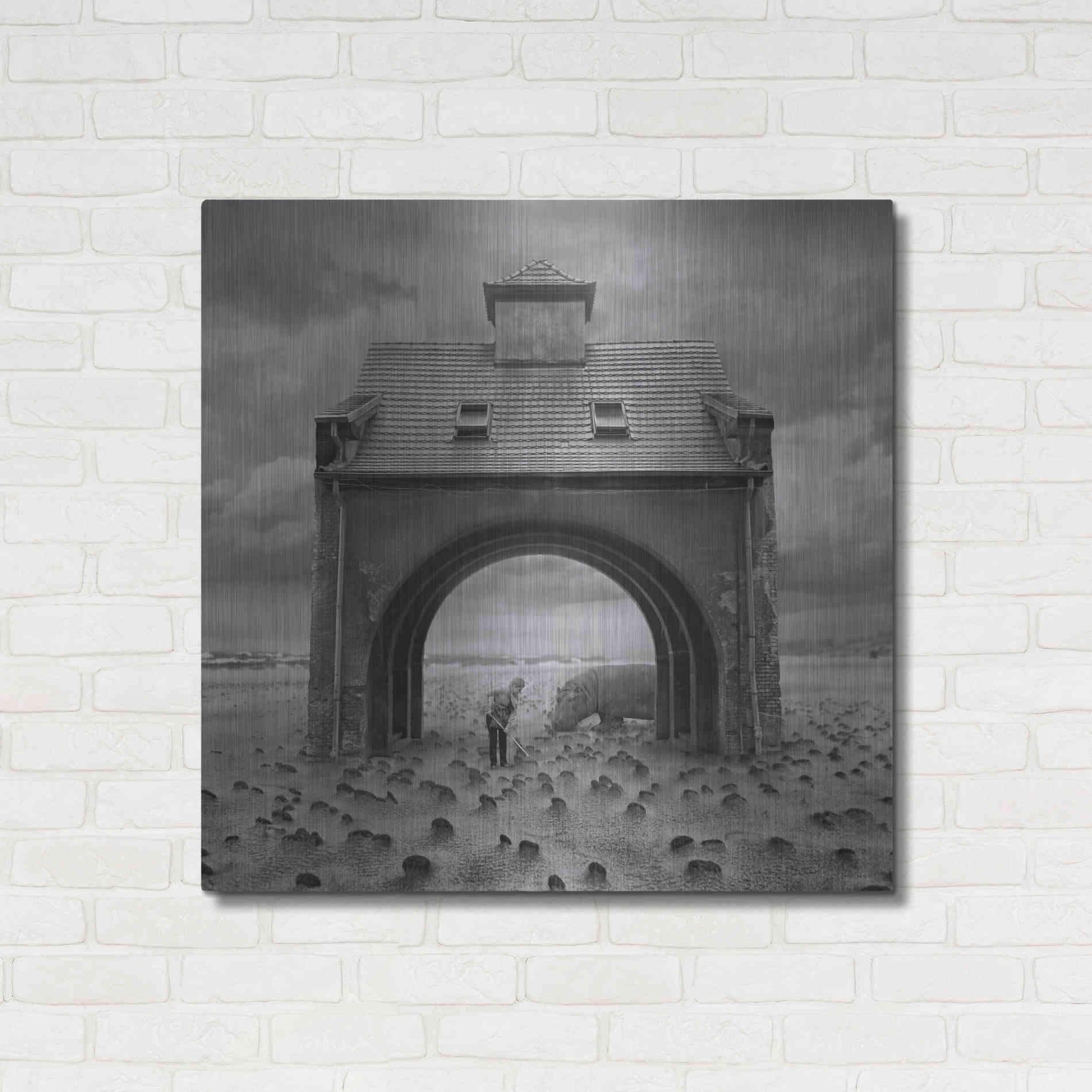 Luxe Metal Art 'Gate' by Dariusz Klimczak, Metal Wall Art,36x36