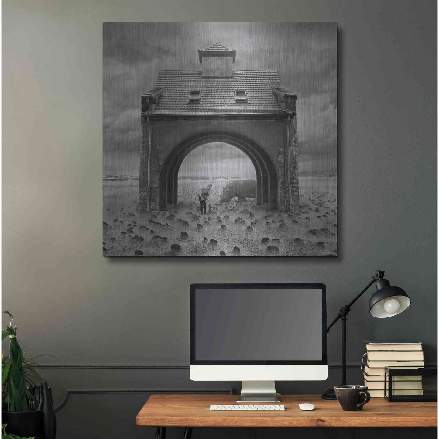 Luxe Metal Art 'Gate' by Dariusz Klimczak, Metal Wall Art,36x36