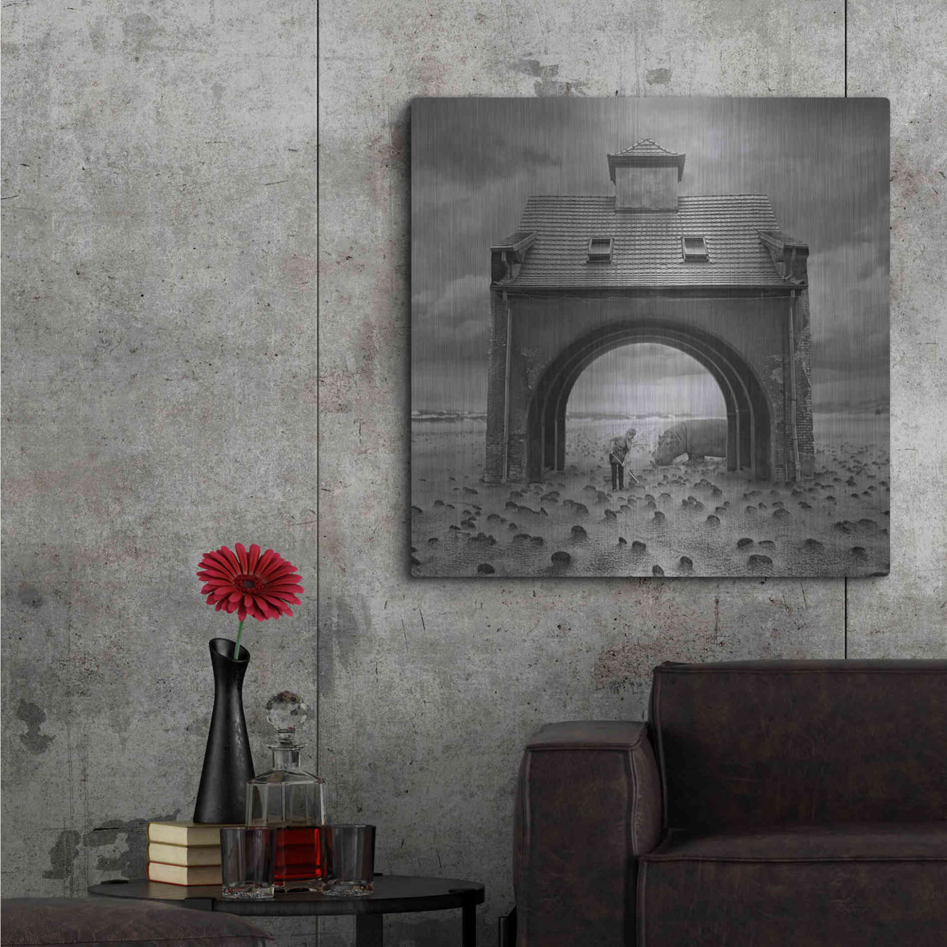 Luxe Metal Art 'Gate' by Dariusz Klimczak, Metal Wall Art,36x36