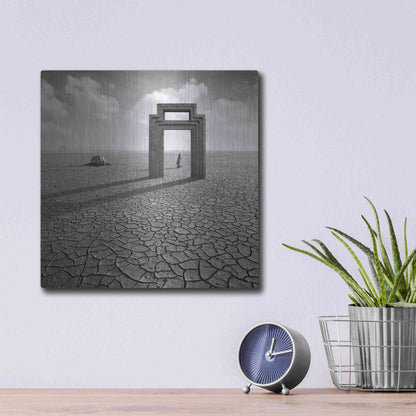 Luxe Metal Art 'Gatekeeper' by Dariusz Klimczak, Metal Wall Art,12x12