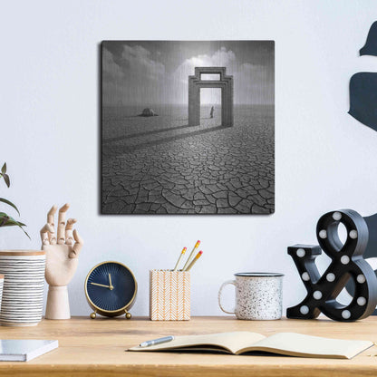 Luxe Metal Art 'Gatekeeper' by Dariusz Klimczak, Metal Wall Art,12x12