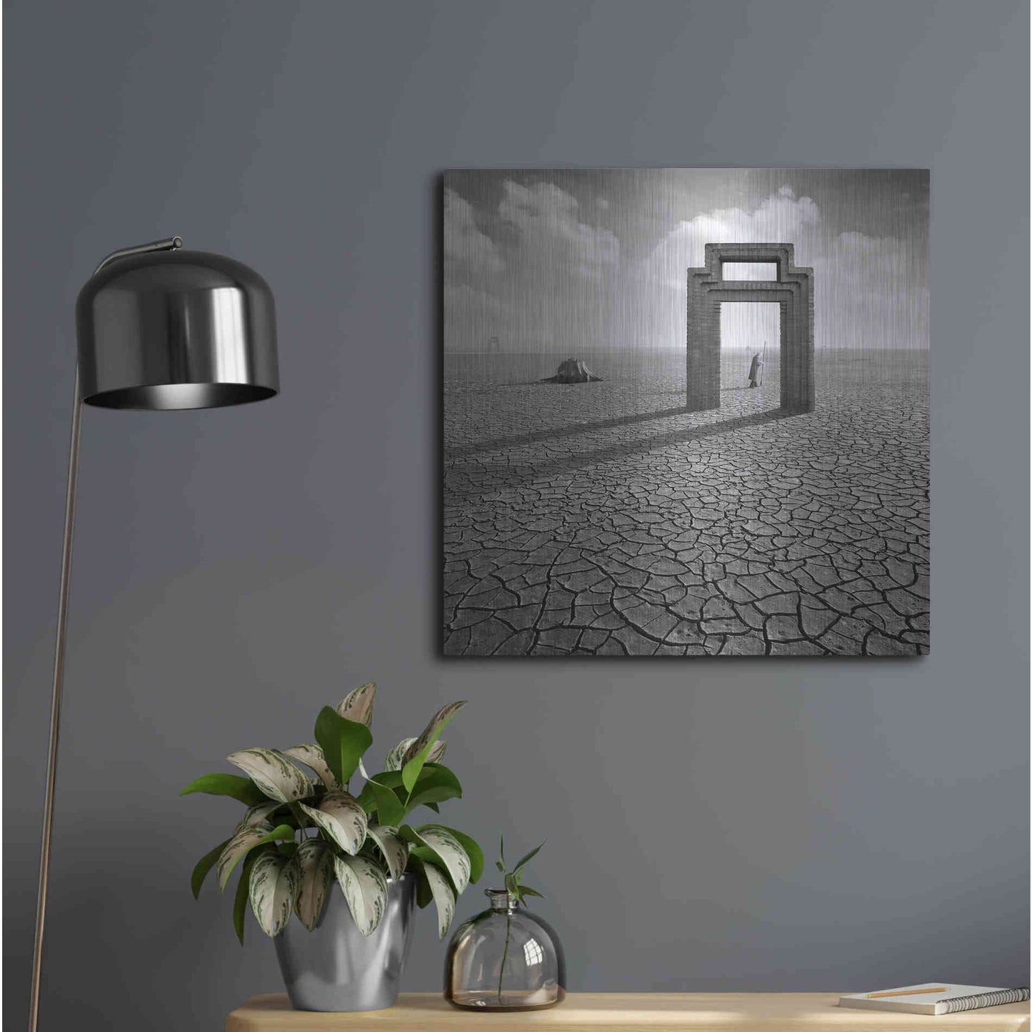 Luxe Metal Art 'Gatekeeper' by Dariusz Klimczak, Metal Wall Art,24x24