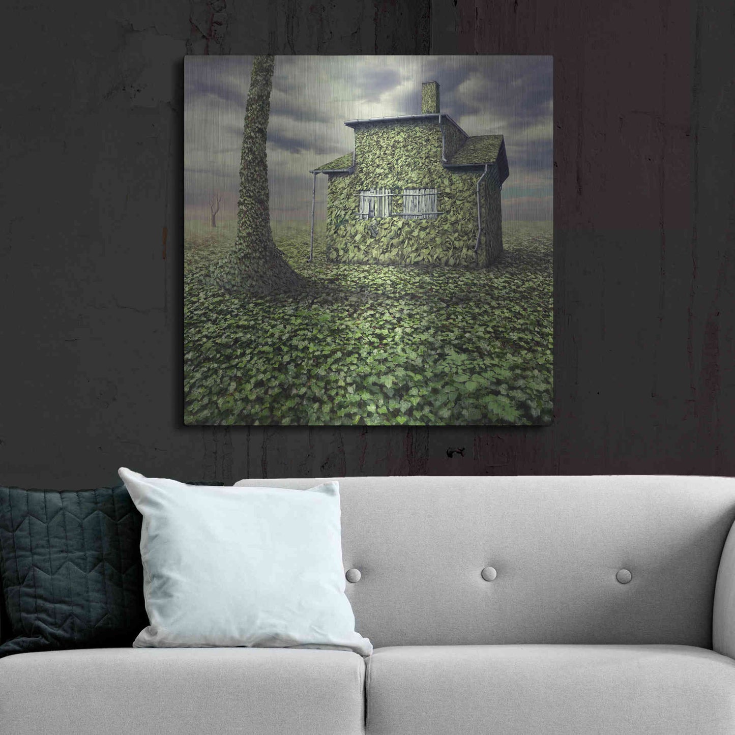 Luxe Metal Art 'House of Leaves' by Dariusz Klimczak, Metal Wall Art,36x36