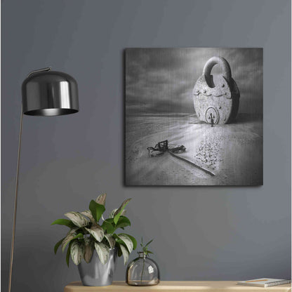 Luxe Metal Art 'Keyman' by Dariusz Klimczak, Metal Wall Art,24x24