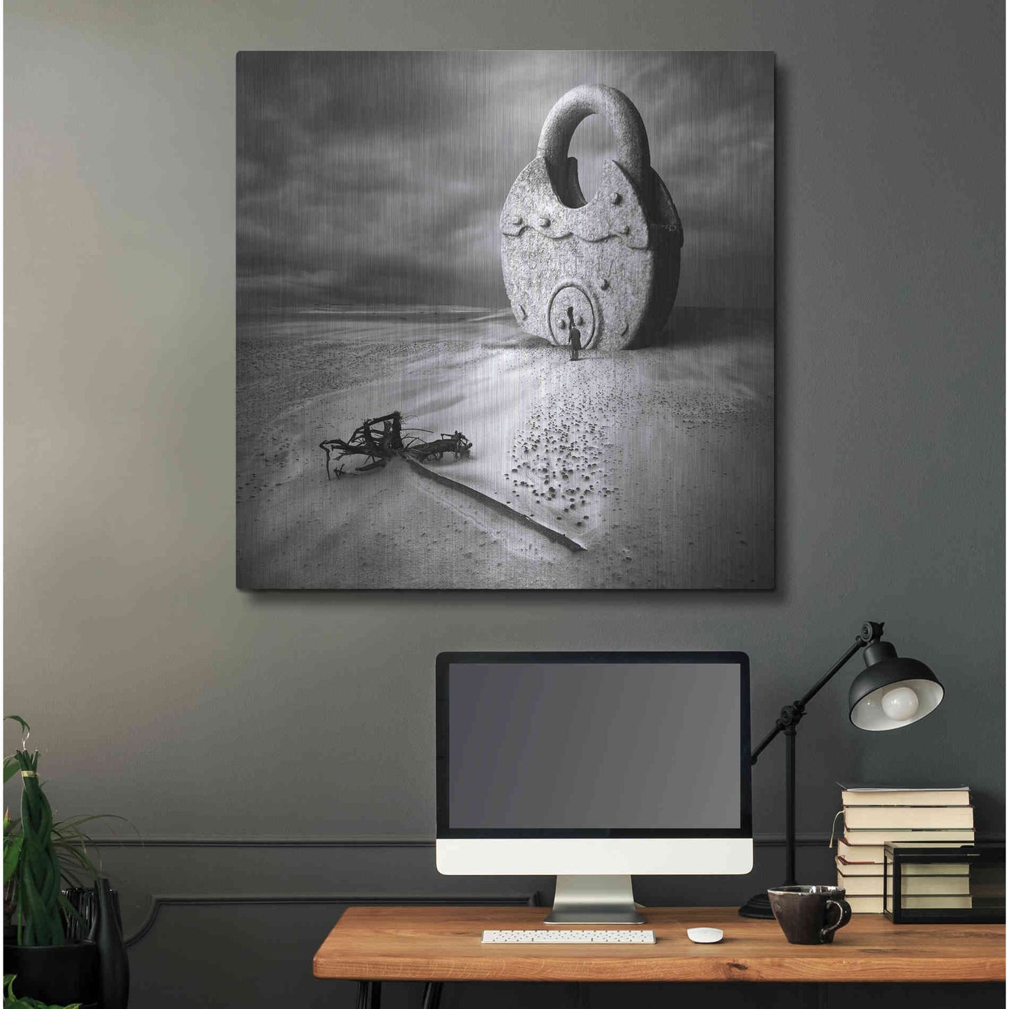 Luxe Metal Art 'Keyman' by Dariusz Klimczak, Metal Wall Art,36x36