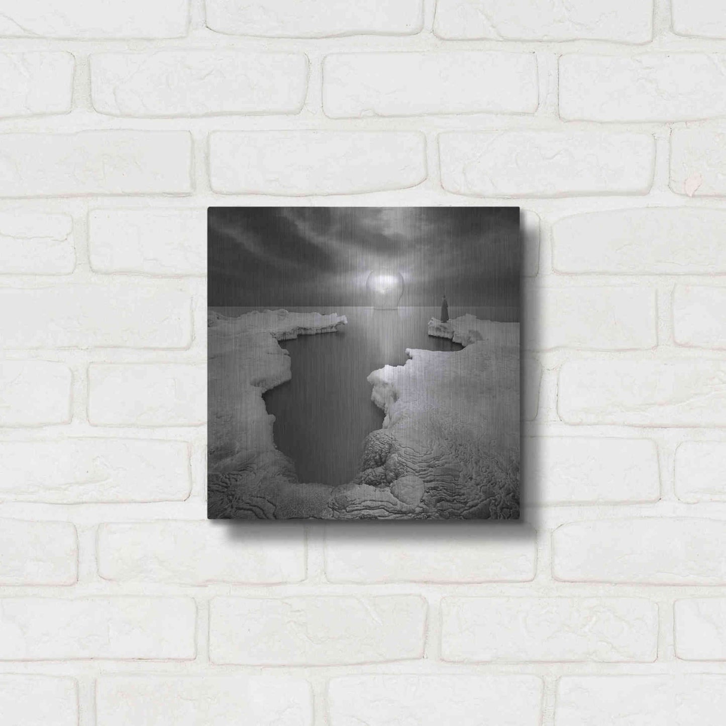 Luxe Metal Art 'Lighthouse' by Dariusz Klimczak, Metal Wall Art,12x12