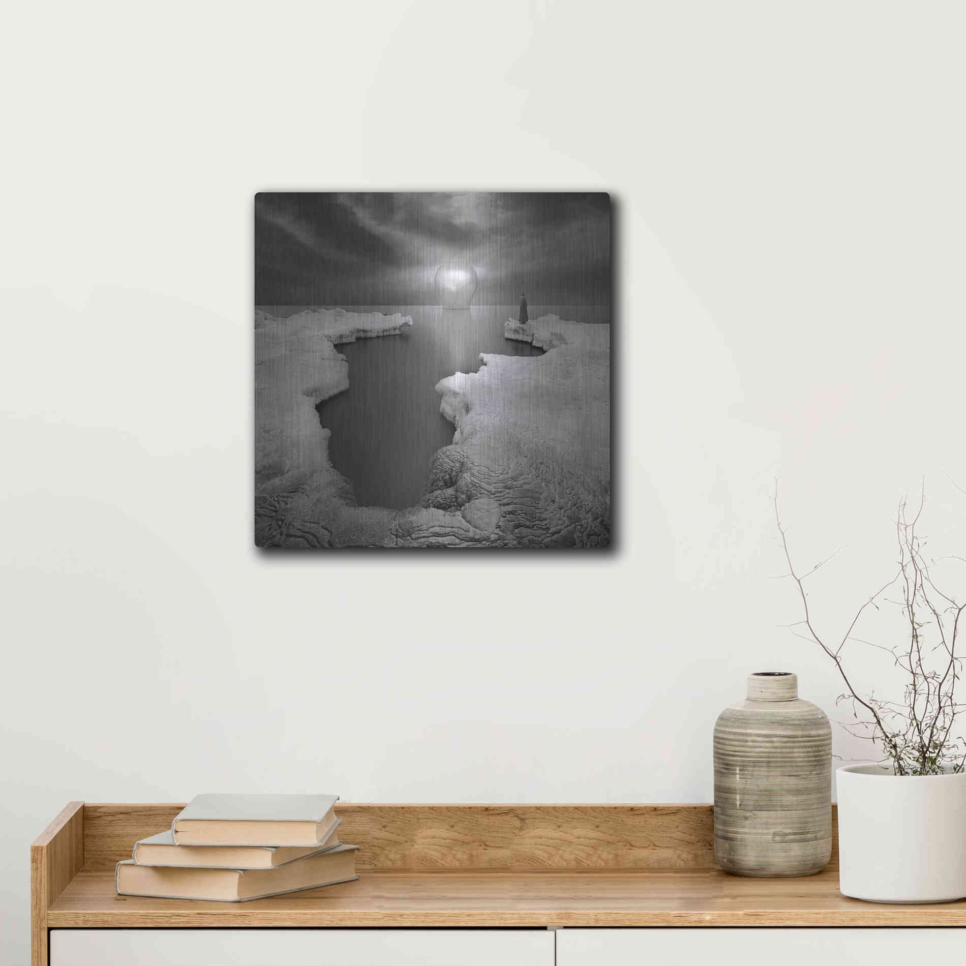 Luxe Metal Art 'Lighthouse' by Dariusz Klimczak, Metal Wall Art,12x12