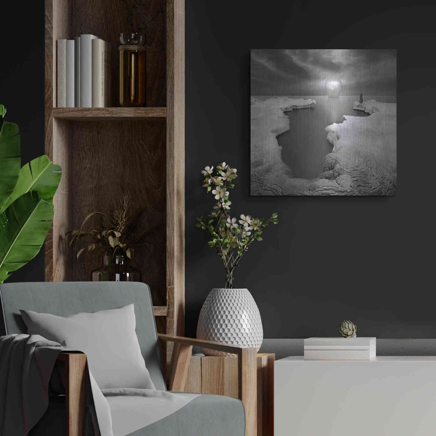 Luxe Metal Art 'Lighthouse' by Dariusz Klimczak, Metal Wall Art,24x24